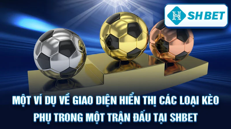 Một ví dụ về giao diện hiển thị các loại kèo phụ trong một trận đấu tại SHBET.